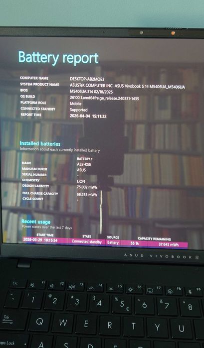 Laptop Asus VivoBook S14 OLED M5406UA AMD Ryzen 9, 5,2GHz, OLED, 120Hz 16GB RAM, 1TB ca NOU