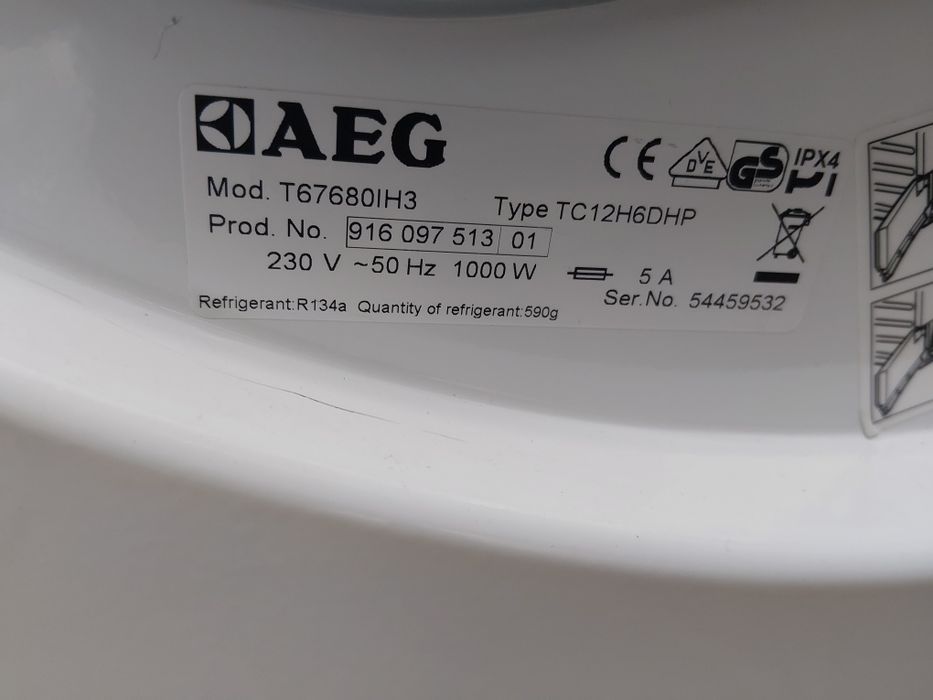 Сушилня с термопомпа АЕГ Aeg Protex Plus A+++ 8кг 2 години гаранция!
