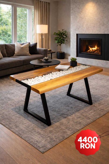 Masa  Lemn Masiv Unicate Lucrate Manual Finisate cu Uleiuri Naturale