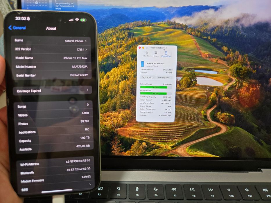 iPhone 15 Pro Max 1TB cu iOS 17 VERSIUNE RARA