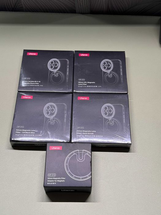 Filtre foto magnetice Ulanzi 52mm CPL, ND var, Black Mist 1/4, Gold