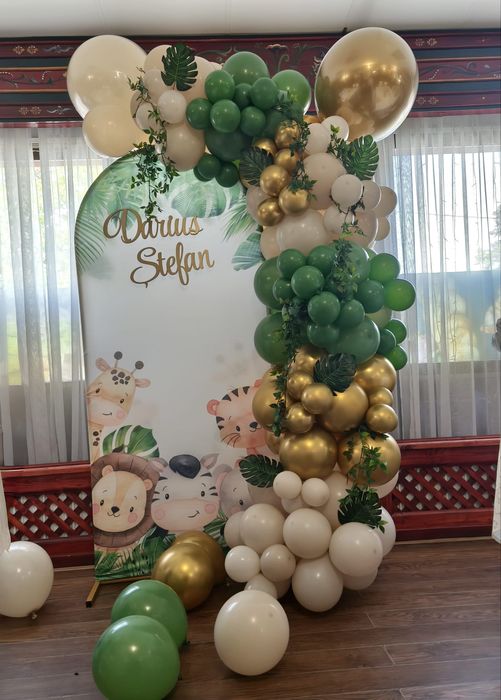 Arcadă baloane/aranjament cristelniță /cifre volumetrice/ paiete