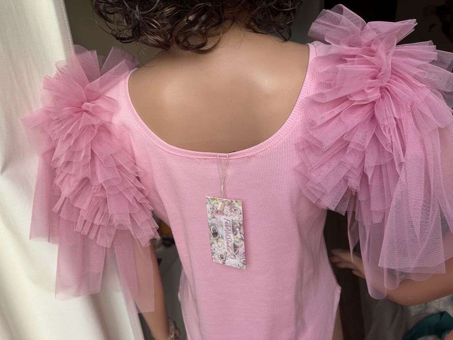 Боди с обемни ръкави