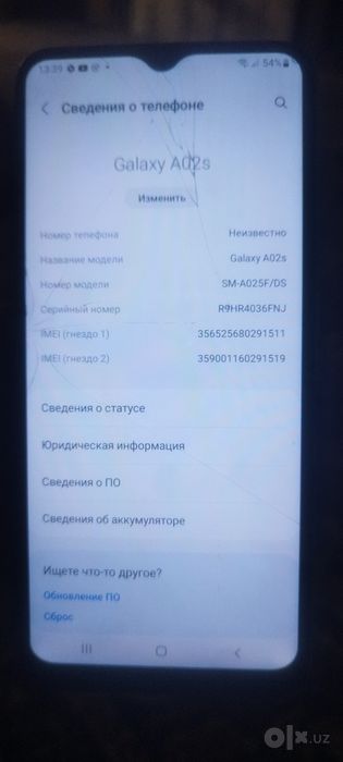 Samsung A02s. Srochna sotiladi