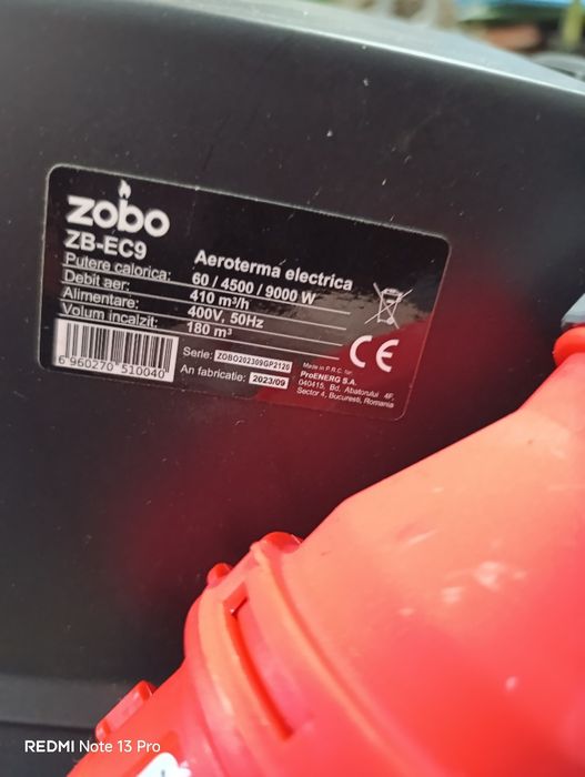 Aeroterma trifazica 9000W NOUA