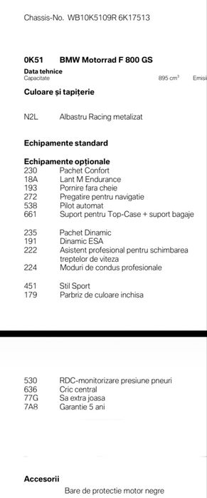 Motocicleta BMW F800 GS