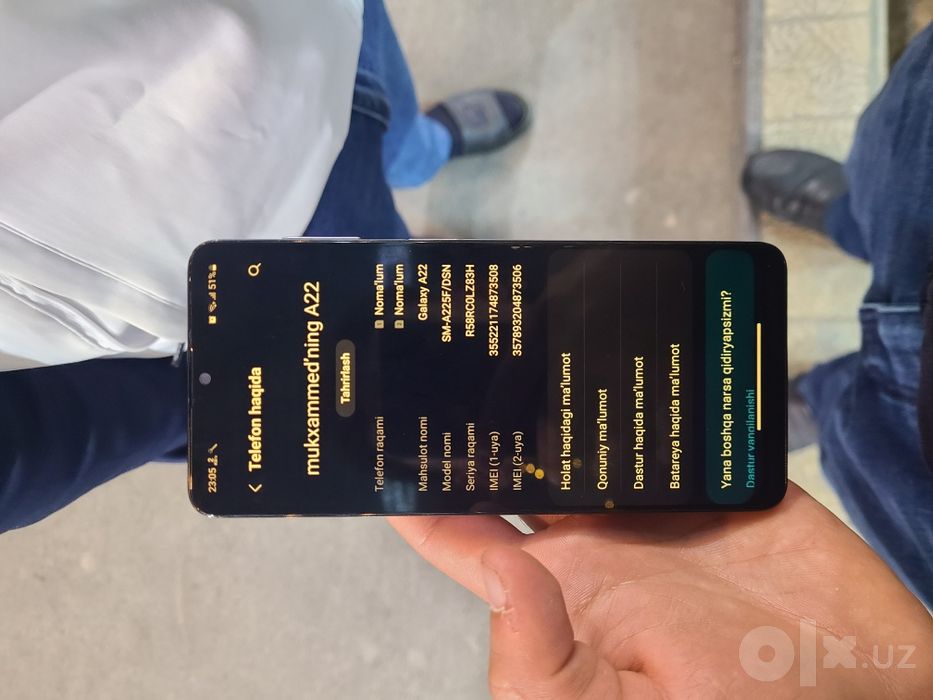 samsung a22 kammi bor