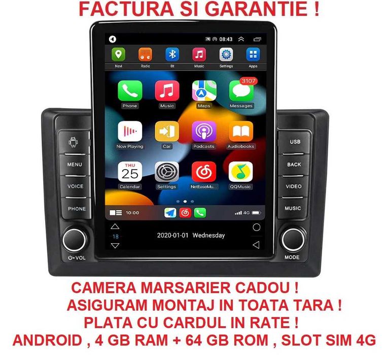 Navigatie Citroen C5 din 2008 - 2017 Ecran TESLA 9.7 inch 4GB RAM NOUA
