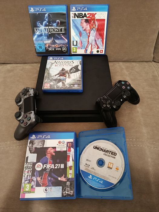 Playstation 4 slim 1000GB  + 5 jocuri si maneta