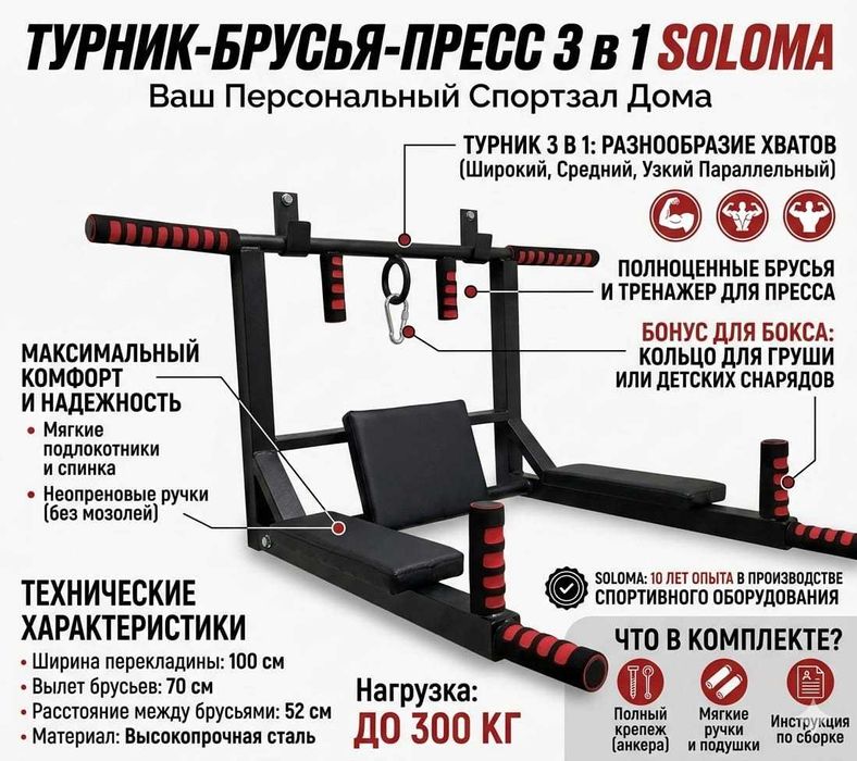 Турник для стены  гарантия