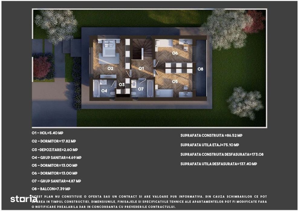 Vila 4 camere | Teren 350 mp | SU 160 mp| nZeb