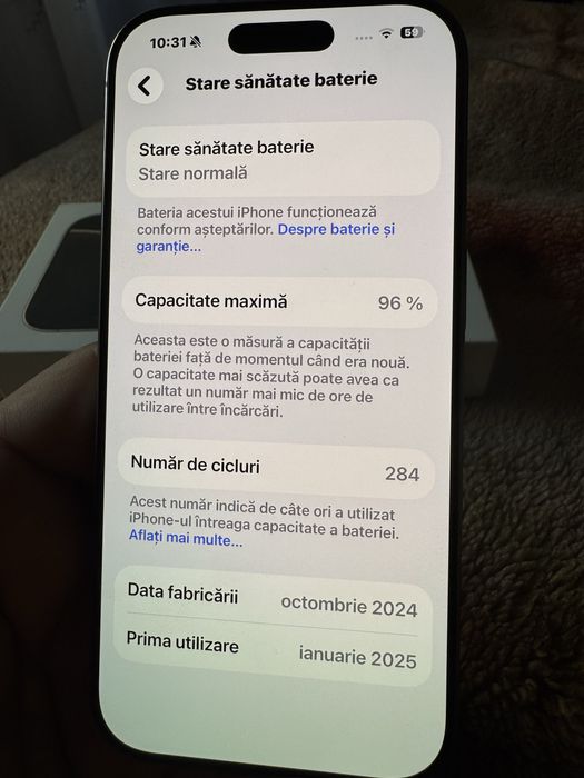 Vand/schimb iPhone 16 Pro 256Gb…full box