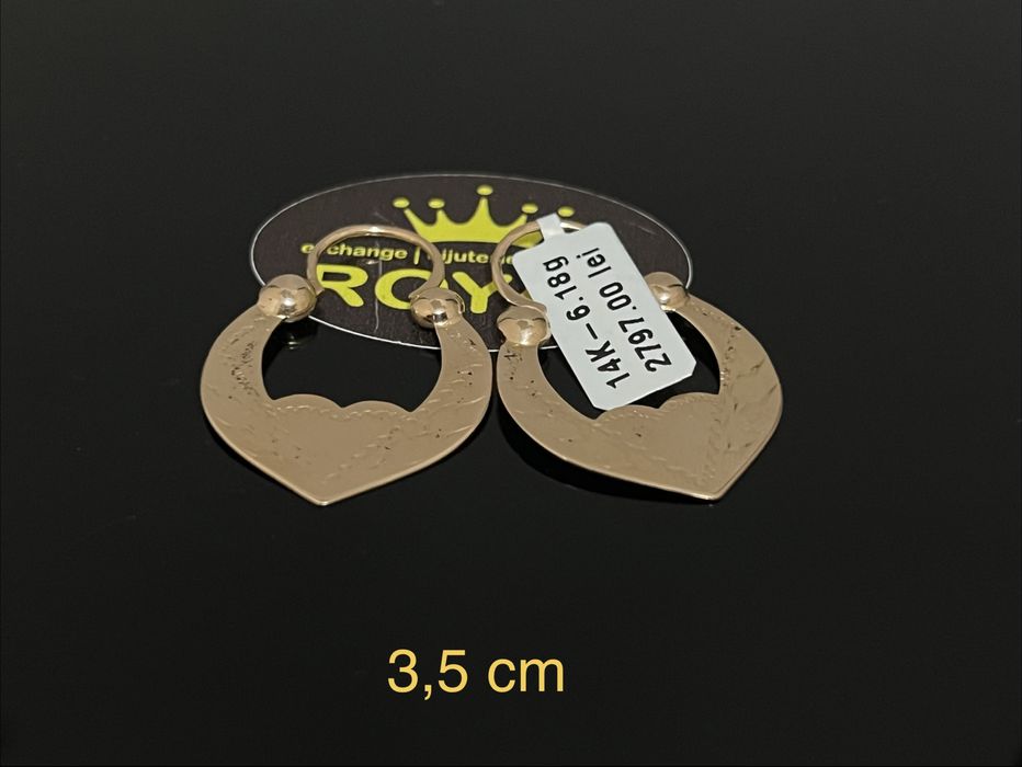 Bijuteria Royal CB : Cercei dama clasici aur 14k 6,18gr