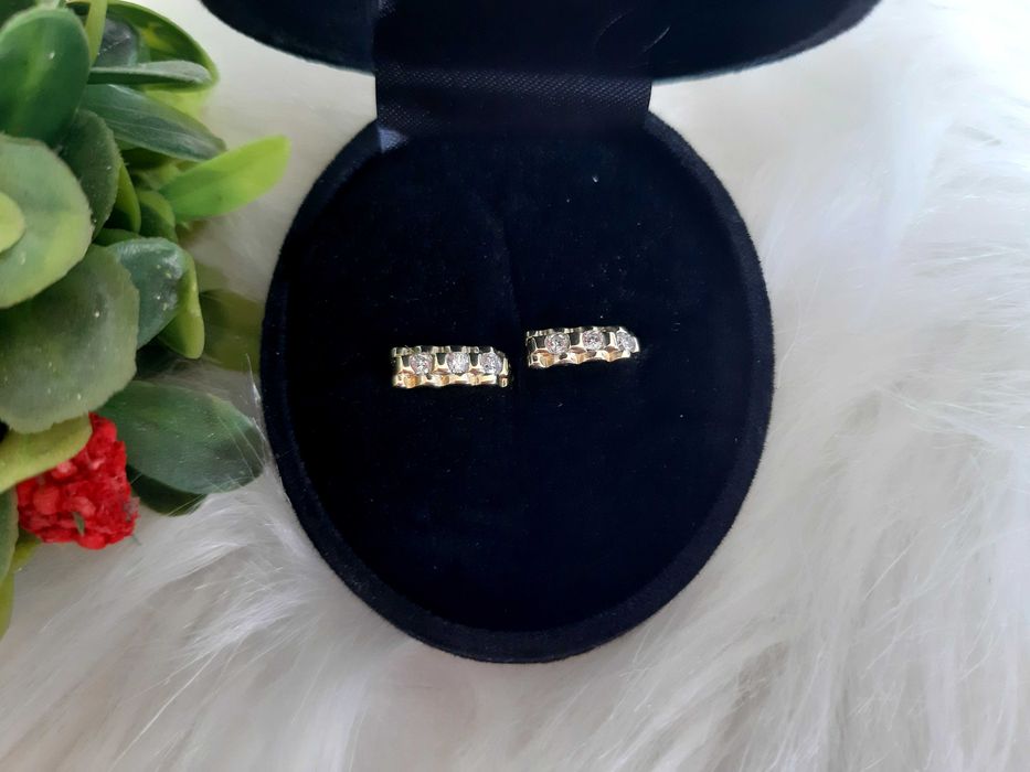 Cercei aur 14 k, 2.41 gr, NOI in cutiuta eleganta, bebe fetite femei