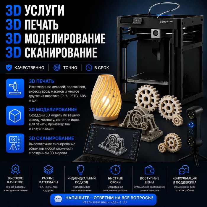 3D печать 3D моделирование 3D сканирование