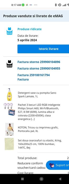 3 x bec LED RGB Philips Smart A60, Wi-Fi/Bluetooth, 8.5W, 2200-6500K