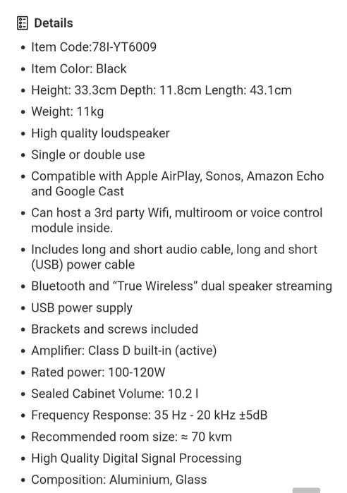 Boxa transparent speaker