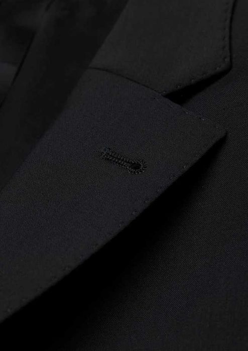 Sacou blazer slim 52 XL premium Digel lana super 120's negru