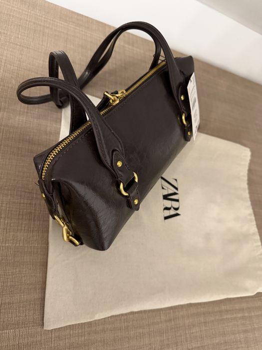 Дамска кожена чанта Zara