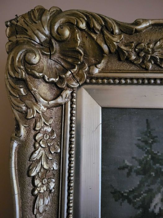 Старинен Вилеров гоблен "Зима параклис"