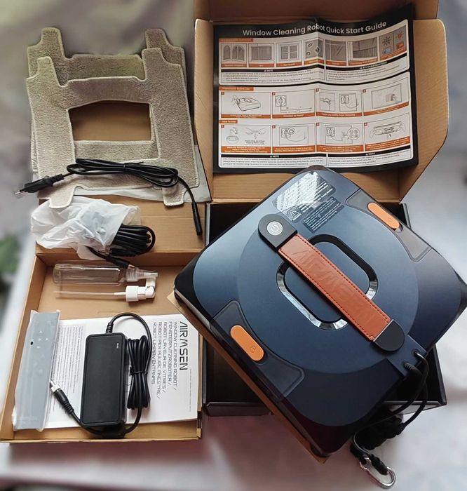 Робот за почистване на прозорци, 4 режима, 4 дюзи, резервоар 110 мл