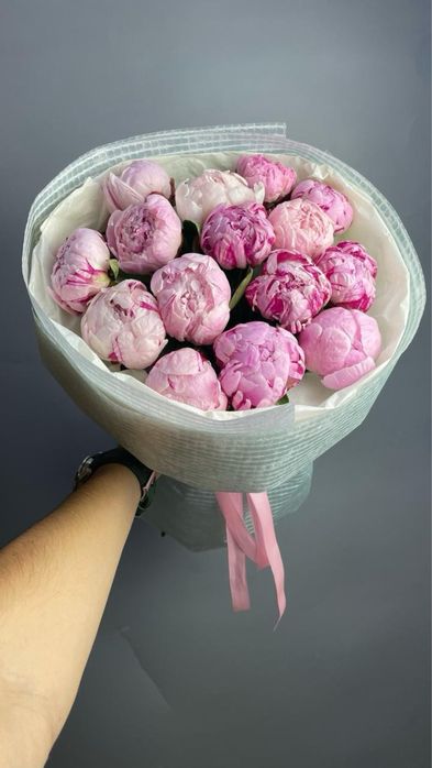 Пионы свежие Sarah Bernhardt