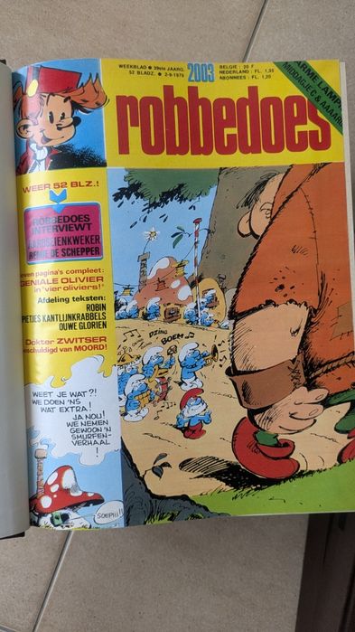 Lot Colecție 7 Reviste BD Robbedoes / Spirou Anii '70 (Ediție Festivă 2000, Ștrumfii)