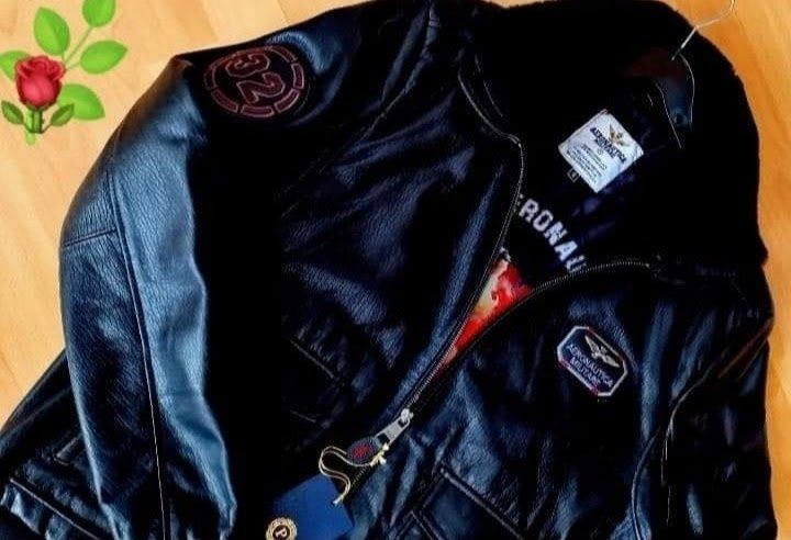 Geaca Aeronautica Militare (tip aviator),piele naturala 100%