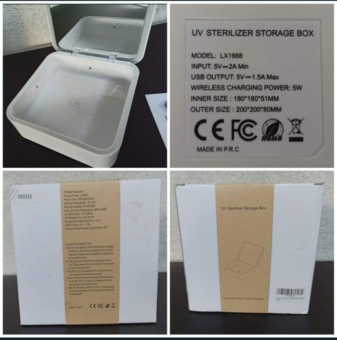 incarcator wireless pentru telefon smartphone cutie sterilizator usb