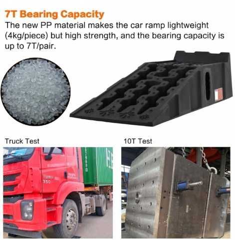 Комплект от 2 броя пластмасови рампи за кола естакади до 7 тона товар