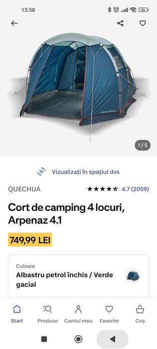 Vand cort 4 locuri Arpenaz 4.1. Nou
