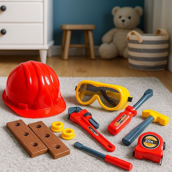 Детски комплект с инструменти и каска TOOLS DIY Working Set