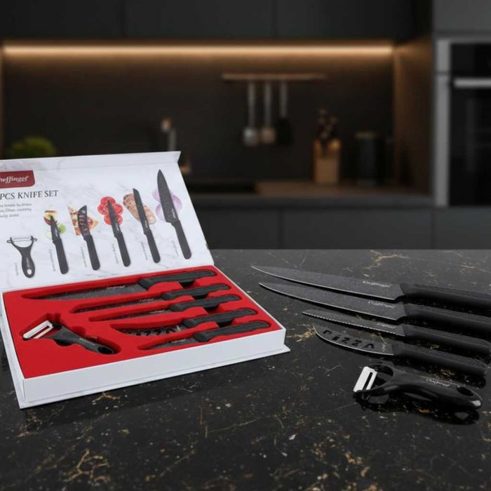 Комплект кухненски ножове 6 части, изработени от неръждаема стомана