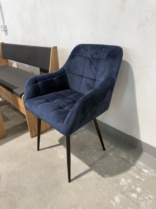 Scaune dining din catifea-set 4 bucati(2 albastre+2 verzi) sau set 2