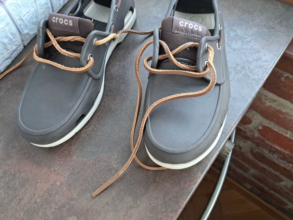 мъжки мокасини,летни отворени обувки,гумени Crocs,41