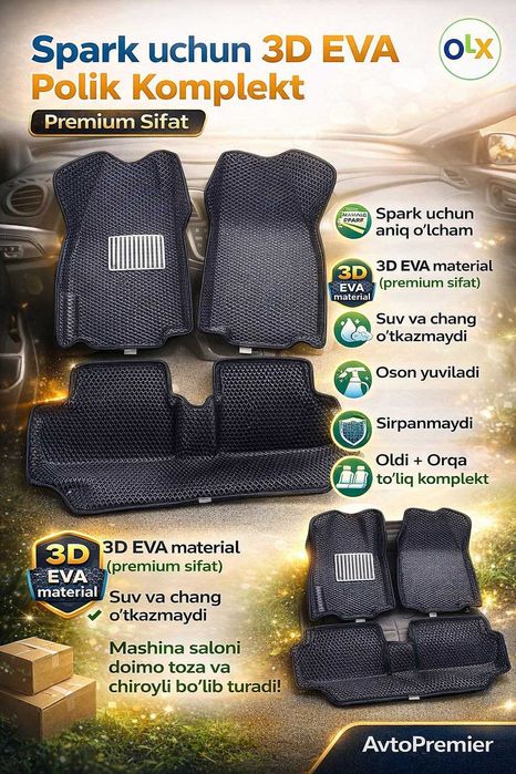 Avto polik Evakor polik, 3D Chevrolet Spark va GM avtolarga ham bor