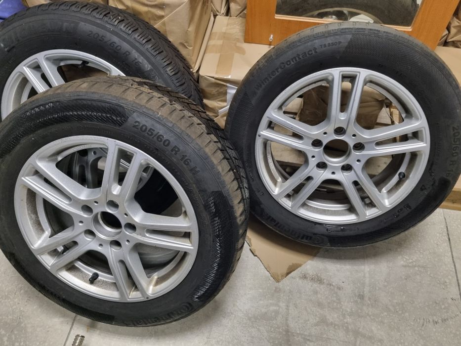 Jante aliaj 5×112 cu senzori  205/60/R16 Iarna Michelin/Continental