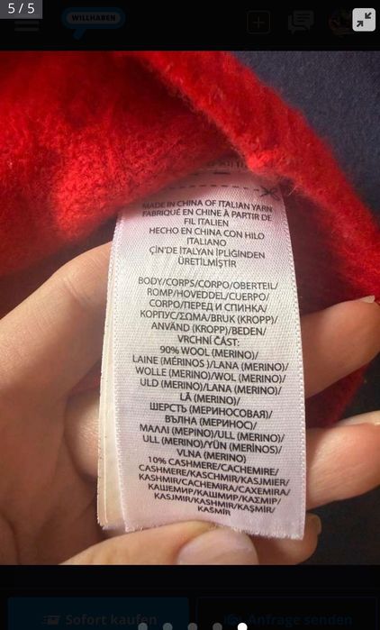 Pulovar lana si casmir Ralph Lauren
