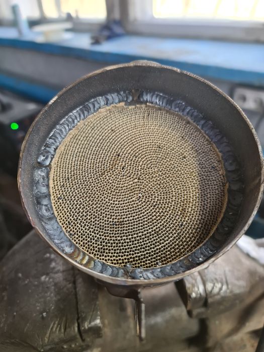 Удаление катализатора, Сварка глушителя