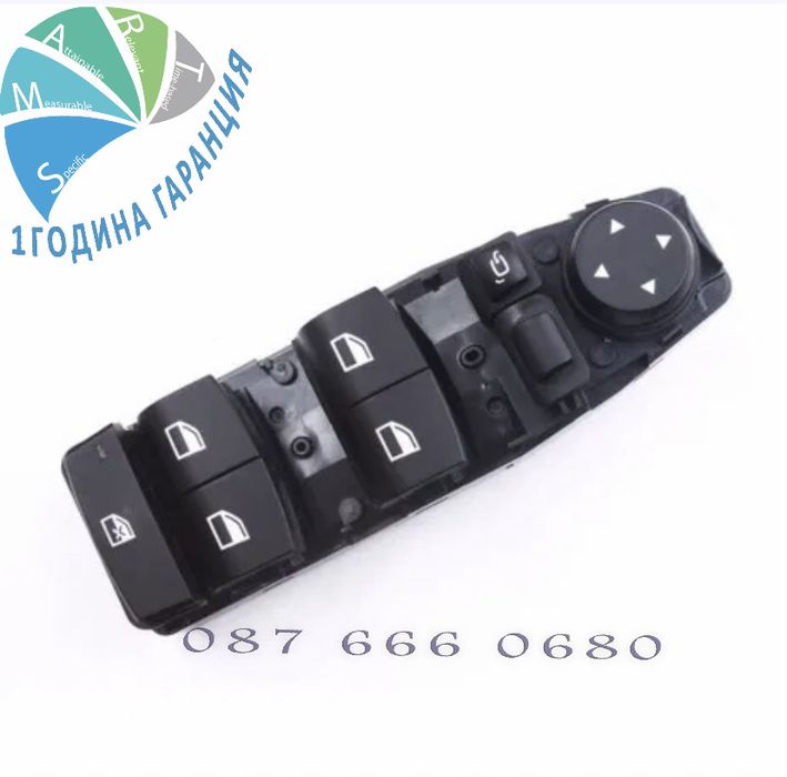 Бутони копчета панел за ел. стъкла BMW 5 F10 GT 6 X3 F11 бмв бутон Ф10