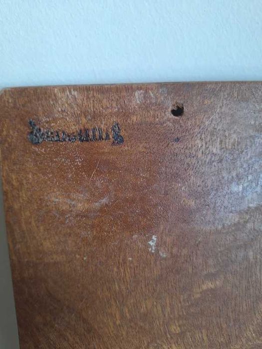 Panou sculptat în lemn de fag, stil german, semnat Sauerung – 50 cm, vintage