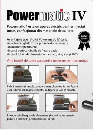 Aparat automat injectat tutun pawermatic 4