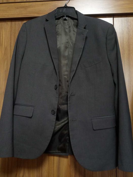 Мужской серый пиджак H&M 48 размер брюки Tom Tailor(Германия)