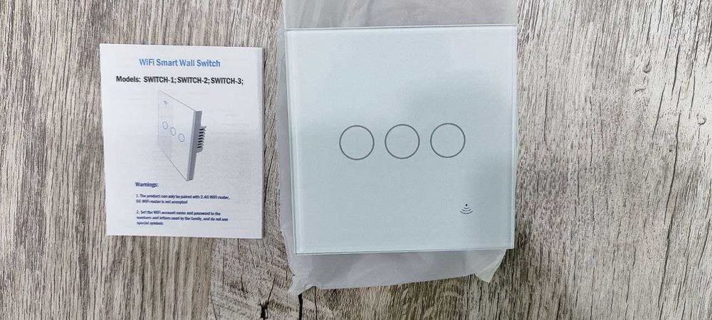 Сенсорный Wi-Fi выключатель на 1 кнопку Tuya Алиса Умный дом