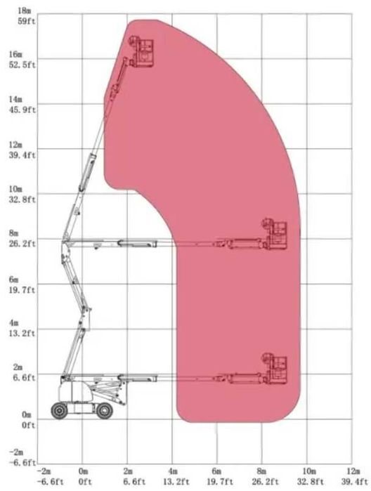 Коленчатый электрический подъемник 18м