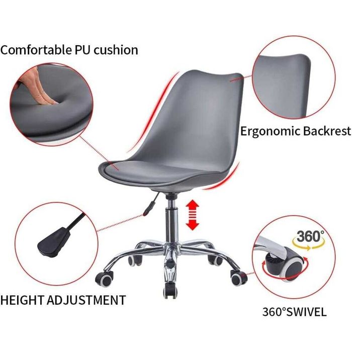 ПРОМОЦИЯ Офис стол в сиво CLIPOP C-KFC001GY