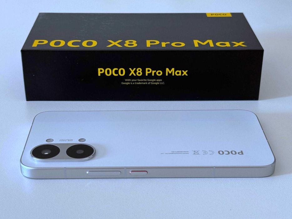 Бартер! 19м. Гаранция! Poco X8 Pro Max White (Бял) 8500mAh 100% Батерия. + 90W Адаптер.