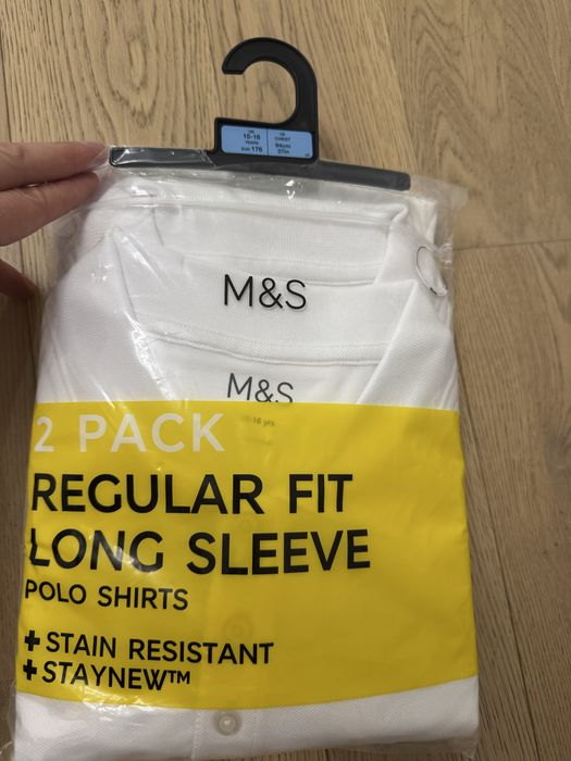 Set bluze polo cu maneca lunga Marks and Spencer, marimea 176 cm