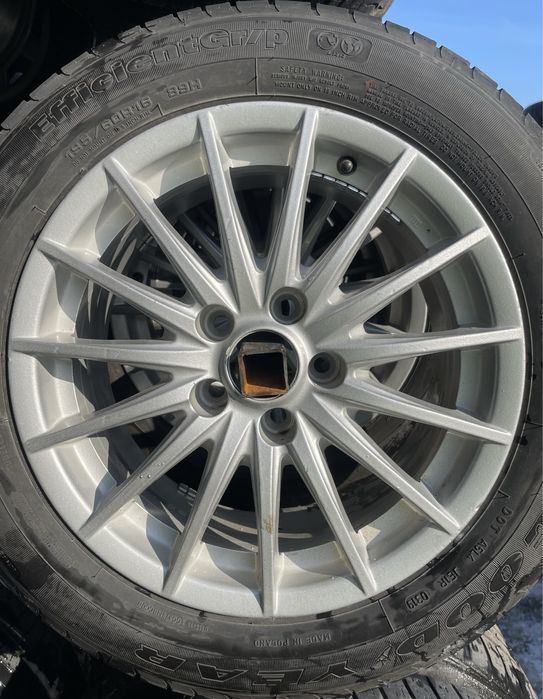 Set jante aliaj R16 Alfa Romeo Fiat 5x98 cu anvelope de vara