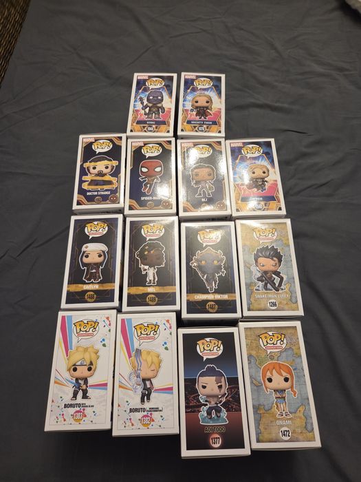 Anime, movie and television funko pop and chases.